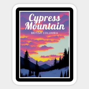 Cypress Mountain ski British Columbia Sticker